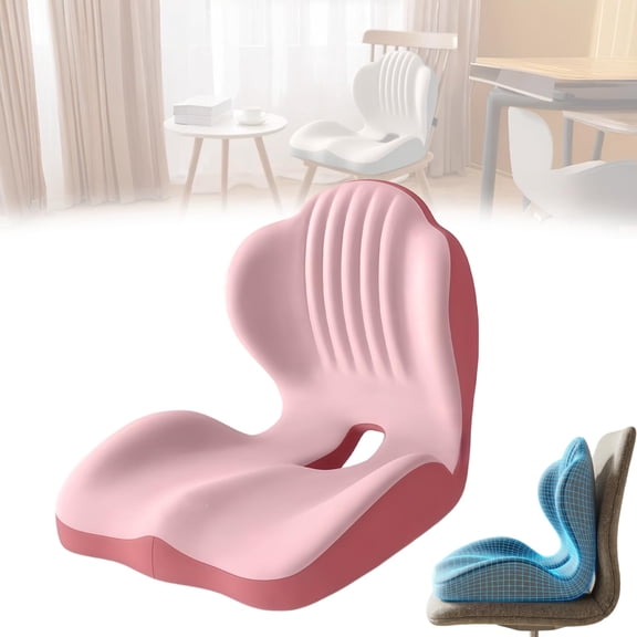 Ergonomic Memory Foam Seat Cushion, L-Shaped Supportive Memory Foam Car Seat Cushion for Office, Driving & Long Sitting.
