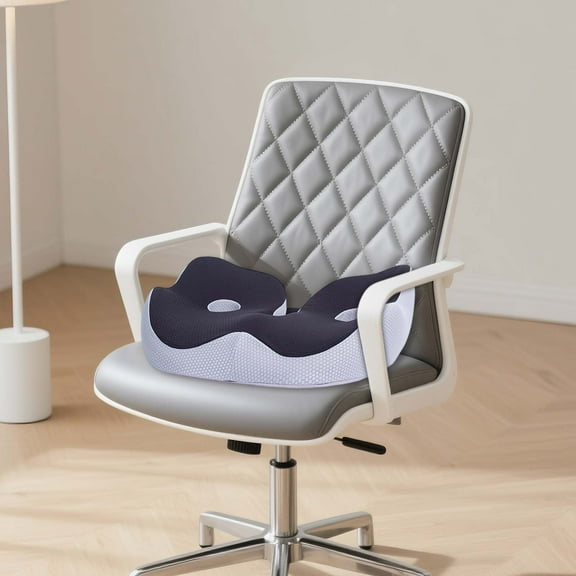 Ergonomic Memory Foam Seat Cushion for Office Chair & Car, Long Sitting & Driving Comfort with Adjustable Width & Machine Washable Cover, Support for Long Hours Sitting