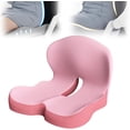 thumbnail image 1 of Ergonomic Memory Foam Seat Cushion, Orthopedic Seat Cushion, Buttocks Cushions Office Chair Cushion with Backrest for Tailbone Pain Relief (Pink), 1 of 7