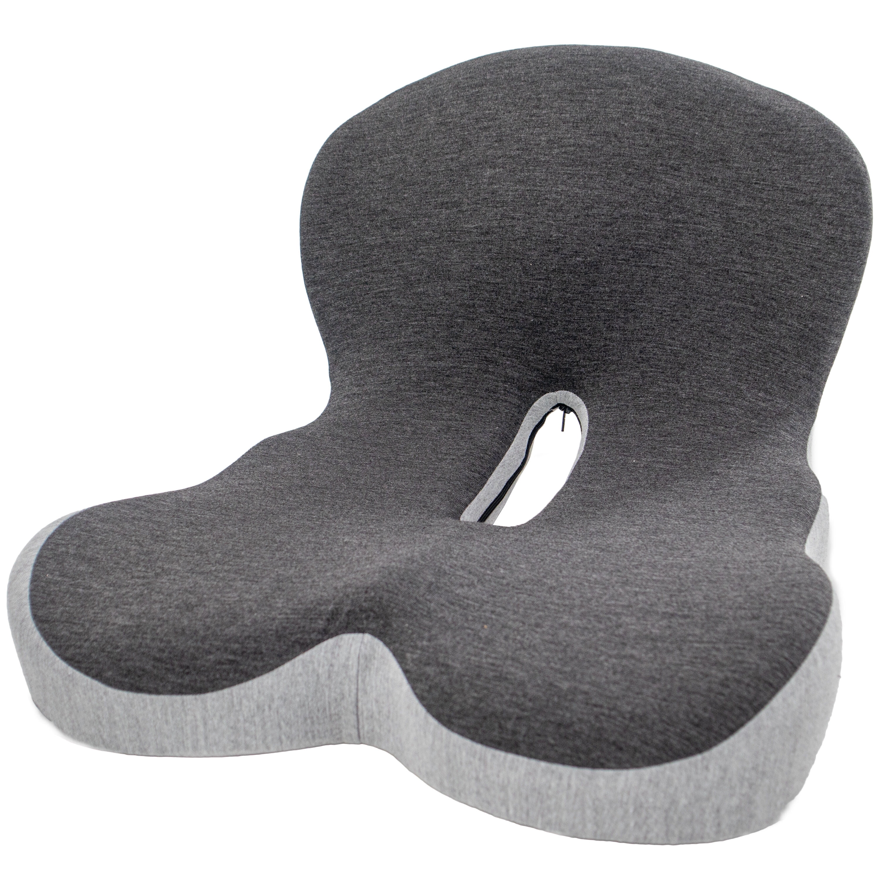 Ergonomic Memory Foam Seat Cushion w/ Lumbar and Back Support Coccyx and Tailbone Pain Relief