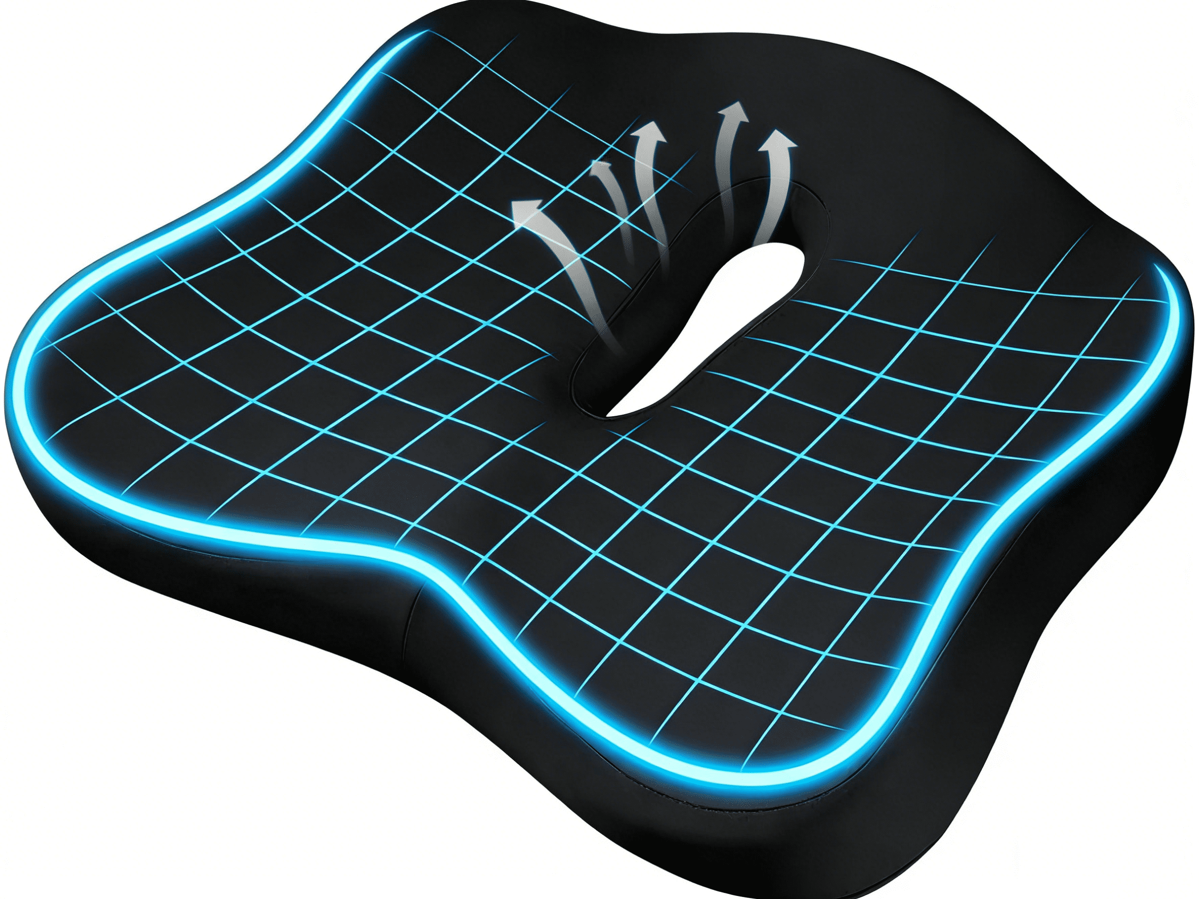 Ergonomic Memory Foam Seat Cushion with Orthopedic Support Pressure Relief for Office, Car, and Home Use