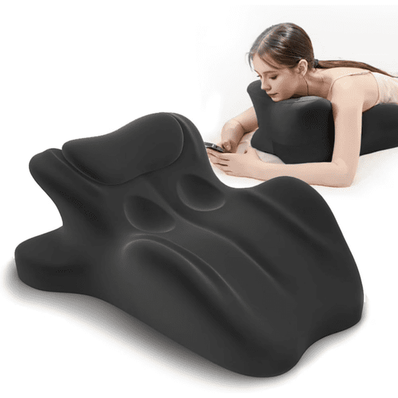 Ergonomic Memory Foam Wedge Pillow, Memory Foam Support Pillow, 27 Ergonomic Contoured Lounger Cushion,  Multi-Functional Comfort Pillow ,Removable Washable Cover