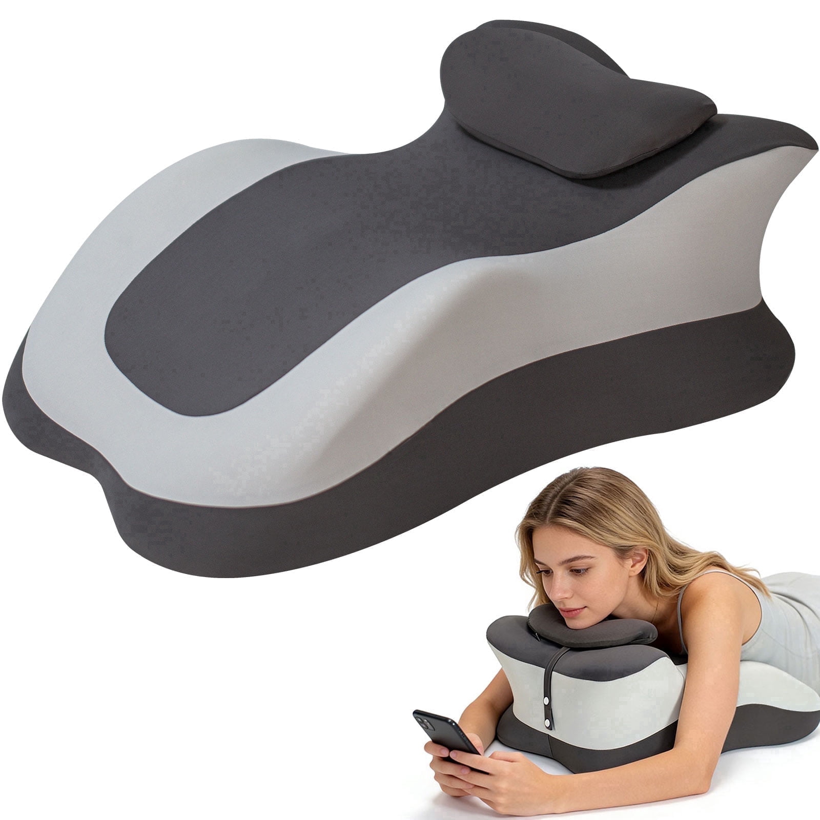Ergonomic Memory Foam Wedge Pillow, Multi-Position Body Support Cushion for Pain Relief, Removable Washable Cover
