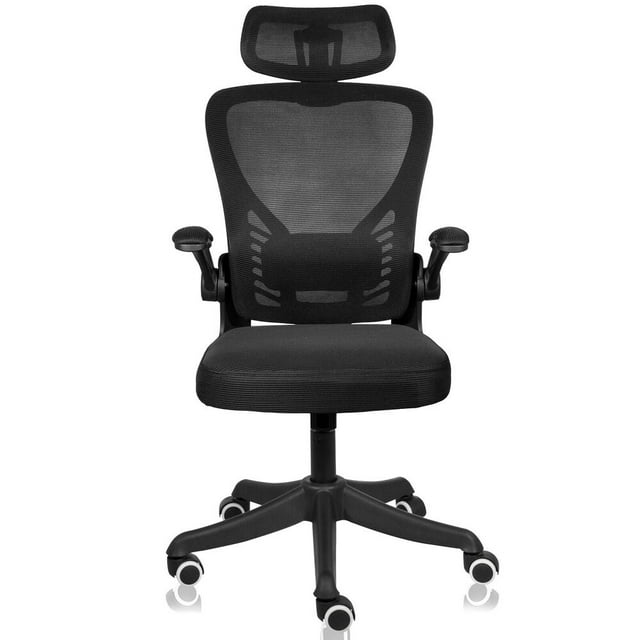 Ergonomic Mesh Chair Swivel Office Work Chair with Headrest and Wheels