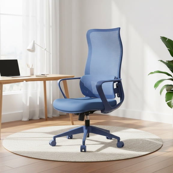 Ergonomic Mesh Office Chair 300lb Weight Capacity, High Back Adjustable Lumbar Support, Integrated Molded Foam Seat Cushion, Breathable Computer Desk Chair for Home & Office