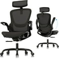 Ergonomic Mesh Office Chair, Adjustable Home Desk Chair with Folding