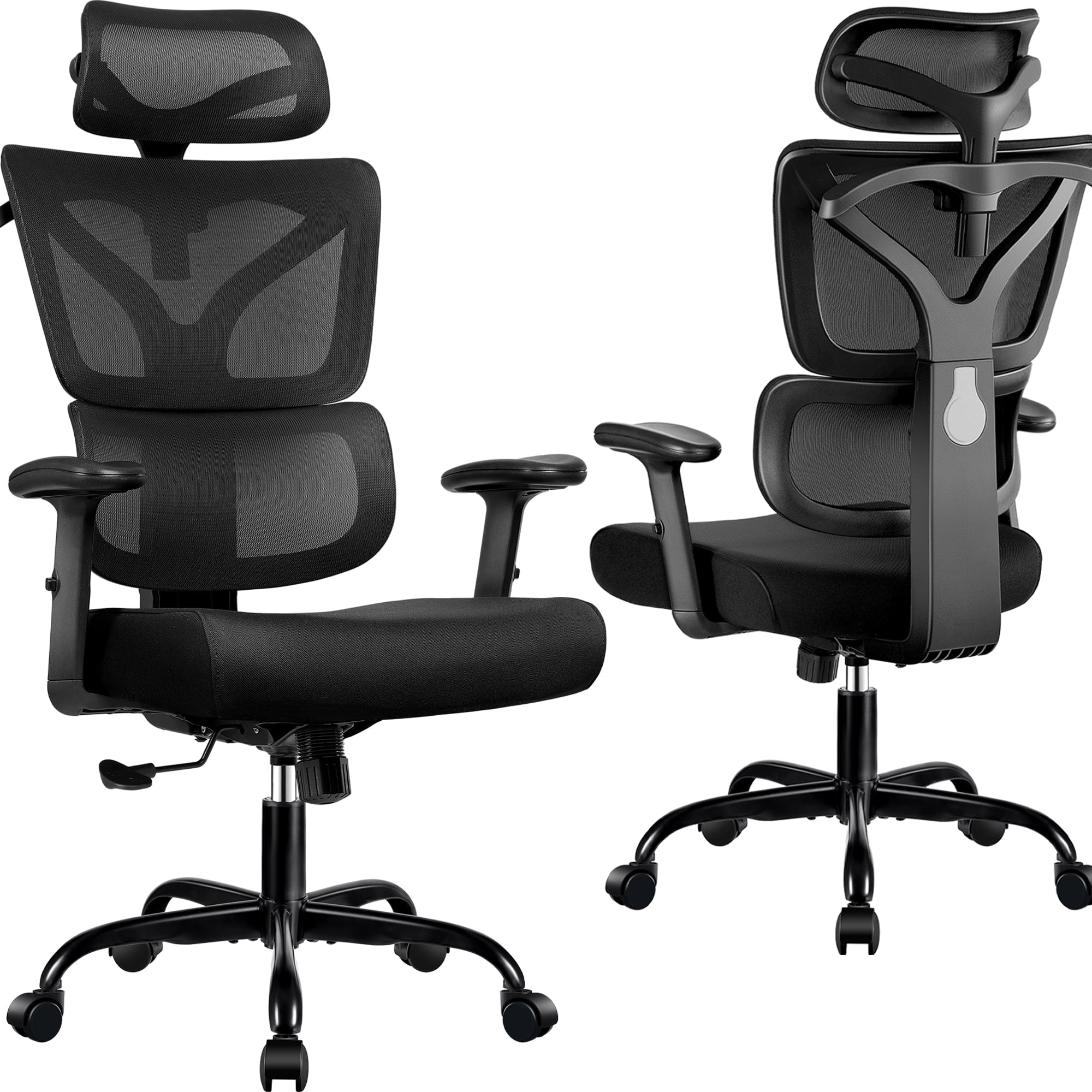 Ubuy Ergonomic Office Chair Adjustable Headrest Mesh Office