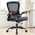 Ergonomic Mesh Office Chair with FlipUp Armrests, Lumbar Support