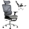 thumbnail image 1 of Ergonomic Mesh Office Chair with Footrest, Adjustable Armrests, Dynamic Lumbar Support, Recline & Tilt Function, High Back Design, Rolling Caster Computer Chair for Home Office, Gray, 1 of 8