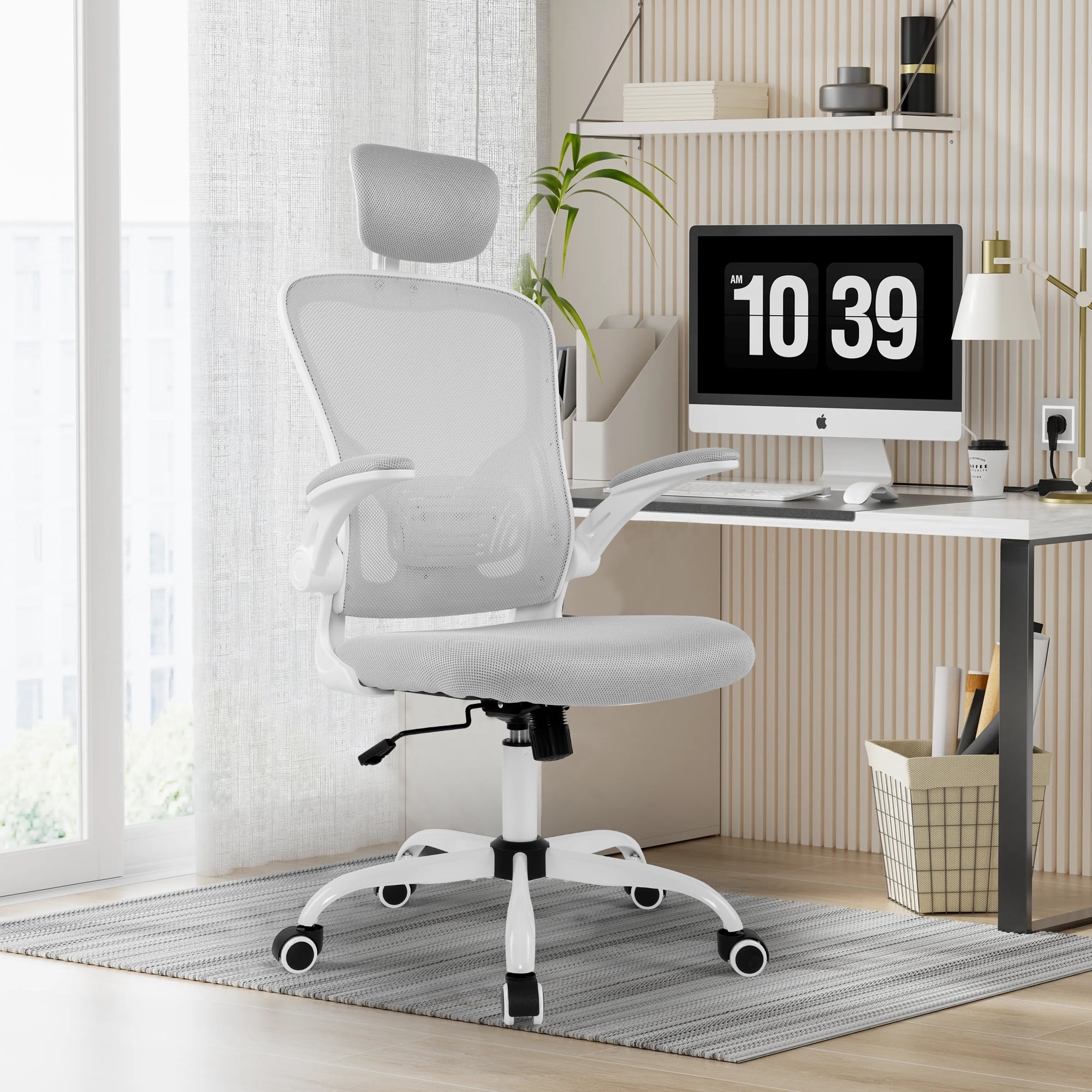 Flip Up Armrest Office Chair
