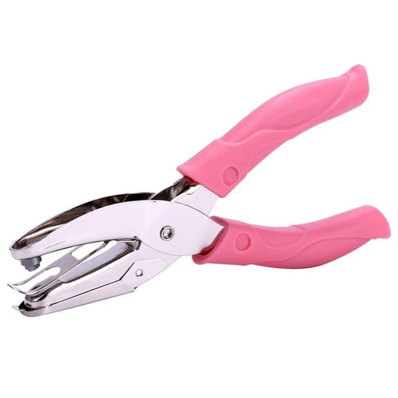 Ergonomic Metal Handheld Paper Punch Single-Hole Tag Punch with Comfort Handle for Craft Paper Tags,Clothing Ticket DIY Scrapbook,Small Reusable Hand Tool with Soft Handle,2.92x6.37 inch,6mm