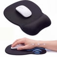 thumbnail image 1 of Ergonomic Mouse Pad with Wrist Rest, Non-Slip Base and Smooth Surface for Office & Home, 9.6 x 8.1 in, Black, 1 of 8