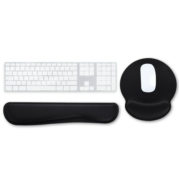 Ergonomic Mouse Pad with Gel Wrist Support, Comfortable Mousepad with Smooth Wrist Rest Surface and Non-Slip PU Base for Pain Relief, Computer, Laptop, Office & Home