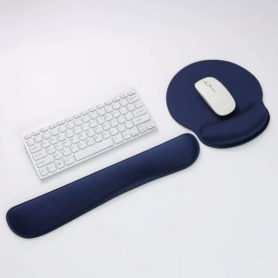 Ergonomic Mouse Pad with Wrist Rest, Comfortable Keyboard Wrist Rest, Memory Foam Wrist Rest for Computer Keyboard, Mouse Pad Set for Easy Typing & Pain Relief for Office & Home