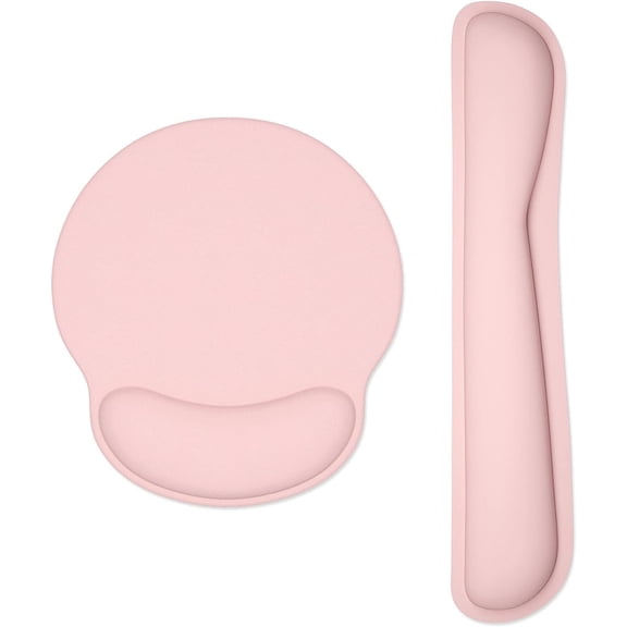 Ergonomic Mouse Pad with Wrist Rest, Comfortable Keyboard Wrist Rest, Memory Foam Wrist Rest for Computer Keyboard, Mouse Pad Set for Easy Typing & Pain Relief for Office & Home