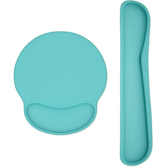 Ergonomic Mouse Pad with Wrist Rest, Comfortable Keyboard Wrist Rest, Memory Foam Wrist Rest for Computer Keyboard, Mouse Pad Set for Easy Typing & Pain Relief for Office & Home