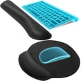 thumbnail image 1 of Ergonomic Mouse Pad with Wrist Rest, Comfortable Keyboard Wrist Rest, Memory Foam Wrist Rest for Computer Keyboard, Mouse Pad Set for Easy Typing & Pain Relief for Office & Home, 1 of 8