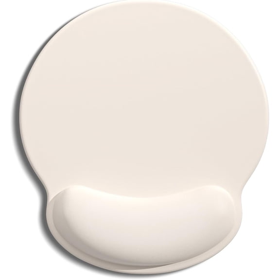 Ergonomic Mouse Pad with Wrist Rest, Comfortable Silicone Non-Slip Computer Pain Relief Gel Mat Support for Gaming, Work, Office, Women & Men, Cute Pattern, Beige
