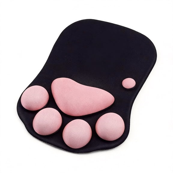 Ergonomic Mouse Pad with Wrist Rest, Cute Cat Paw Memory Foam Mouse Pad, Non-Slip Base Soft Comfortable Wrist Support Mouse Mat, Portable Office Computer Laptop Gaming Desk Accessories