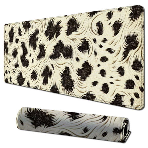 Ergonomic Mouse Pad with Wrist Rest Support + Cup Coasters,Thick Mousepad Relief Carpal Tunnel Pain, Mouse Pad with Non-Slip PU Base, Computer Mouse Pads for Wireless Mouse,Brown Pattern