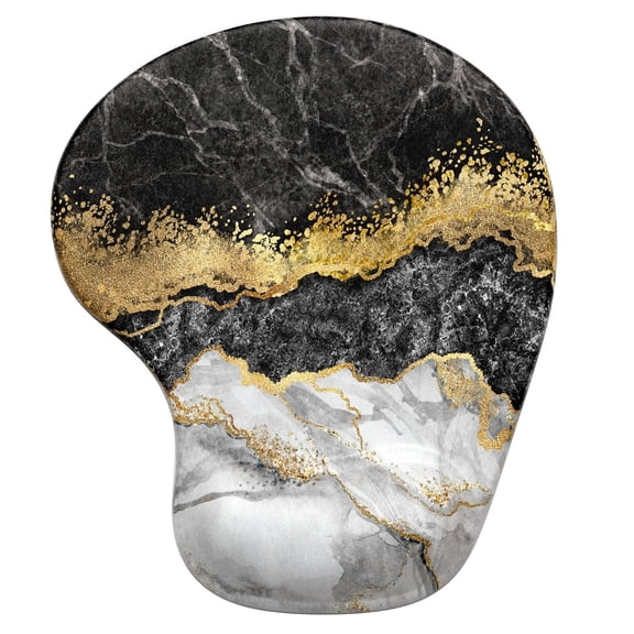 Ergonomic Mouse Pad with Wrist Rest Support, Gel Mouse Pads with Non-Slip PU Base, Pain Relief Memory Foam Computer Mat, Cute Office Supplies Desk Decro Accessories, Pink