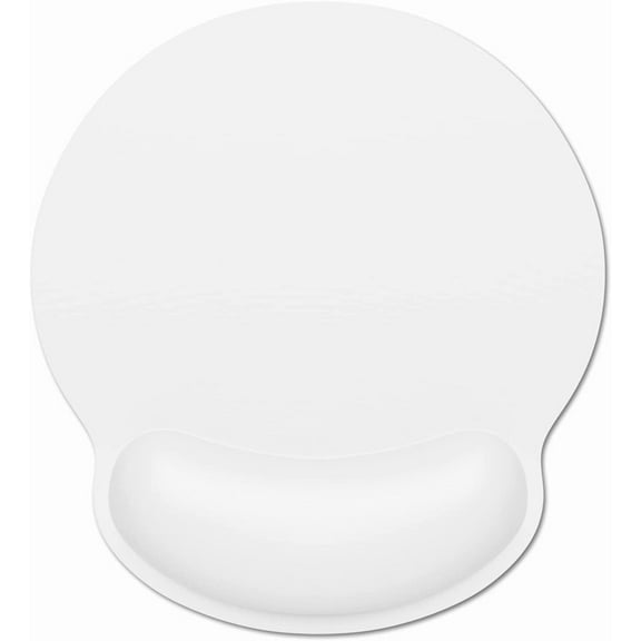 Ergonomic Mouse Pad with Wrist Support, Comfortable Memory Foam Wrist Rest for Easy Typing Pain Relief, Cute Computer Gaming Desktop Mouse Mat with Non-Slip Base for Laptop, Office, White