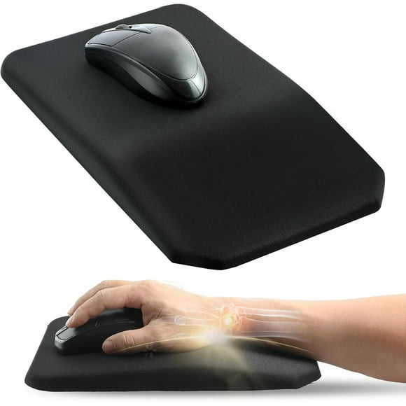 Ergonomic Mouse Pad Wrist Support with Massage Design, Carpal Tunnel Mouse Pad for Wrist Rest Pain Relief with Non-Slip PU Base Office & Home Use
