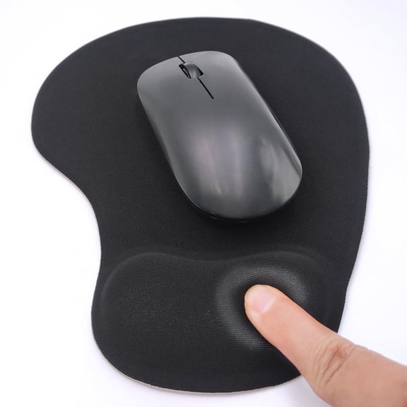 Ergonomic Mouse Pad with Wrist Rest, Gel Wrist Support Mousepad, Pain Relief Laptop Computer Mouse Pad, Non-Slip Mouse Pads for Office & Home (Black)