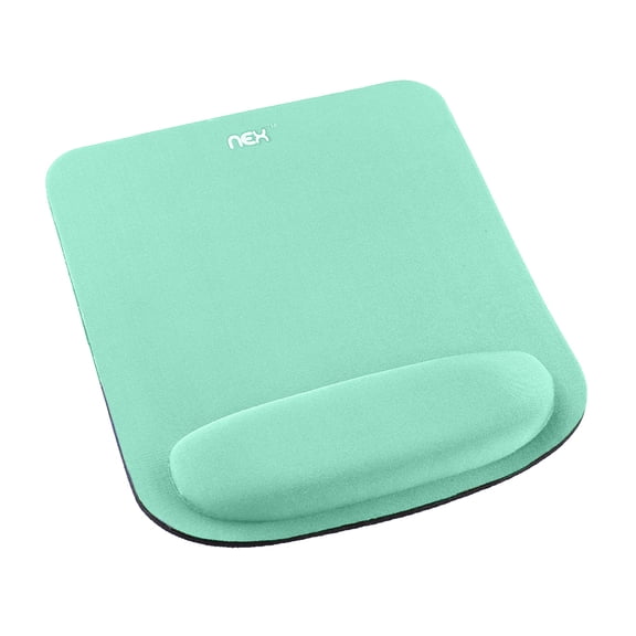 Ergonomic Mouse Pad with Wrist Rest, Memory Foam Support & NonSlip Rubber Base, Mint Green Mousepad for Office, Gaming, Home Desk