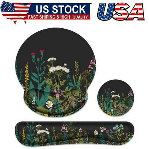 Ergonomic Mouse Pad with Wrist Rest and Keyboard Wrist Rest, Memory Foam