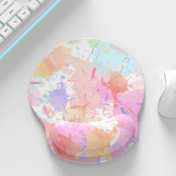 Ergonomic Mouse Pad with Wrist Support, Non-Slip Comfort Wrist Rest Mousepad, Abstract Art Pattern Mouse Mat for Office & Gaming