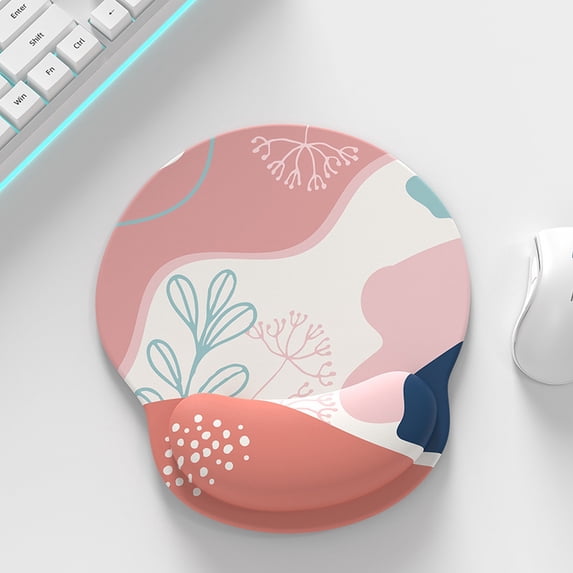 Ergonomic Mouse Pad with Wrist Support, Non-Slip Comfort Wrist Rest Mousepad, Abstract Art Pattern Mouse Mat for Office & Gaming