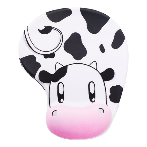 Ergonomic Mouse Pad with Wrist Support Rest Cow Style Cute Mouse Pad, Comfortable Computer Mouse Pad with Non-Slip Rubber Base