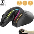 Ergonomic Mouse Wireless Rechargeable Mouse RGB Optical Bluetooth Mice