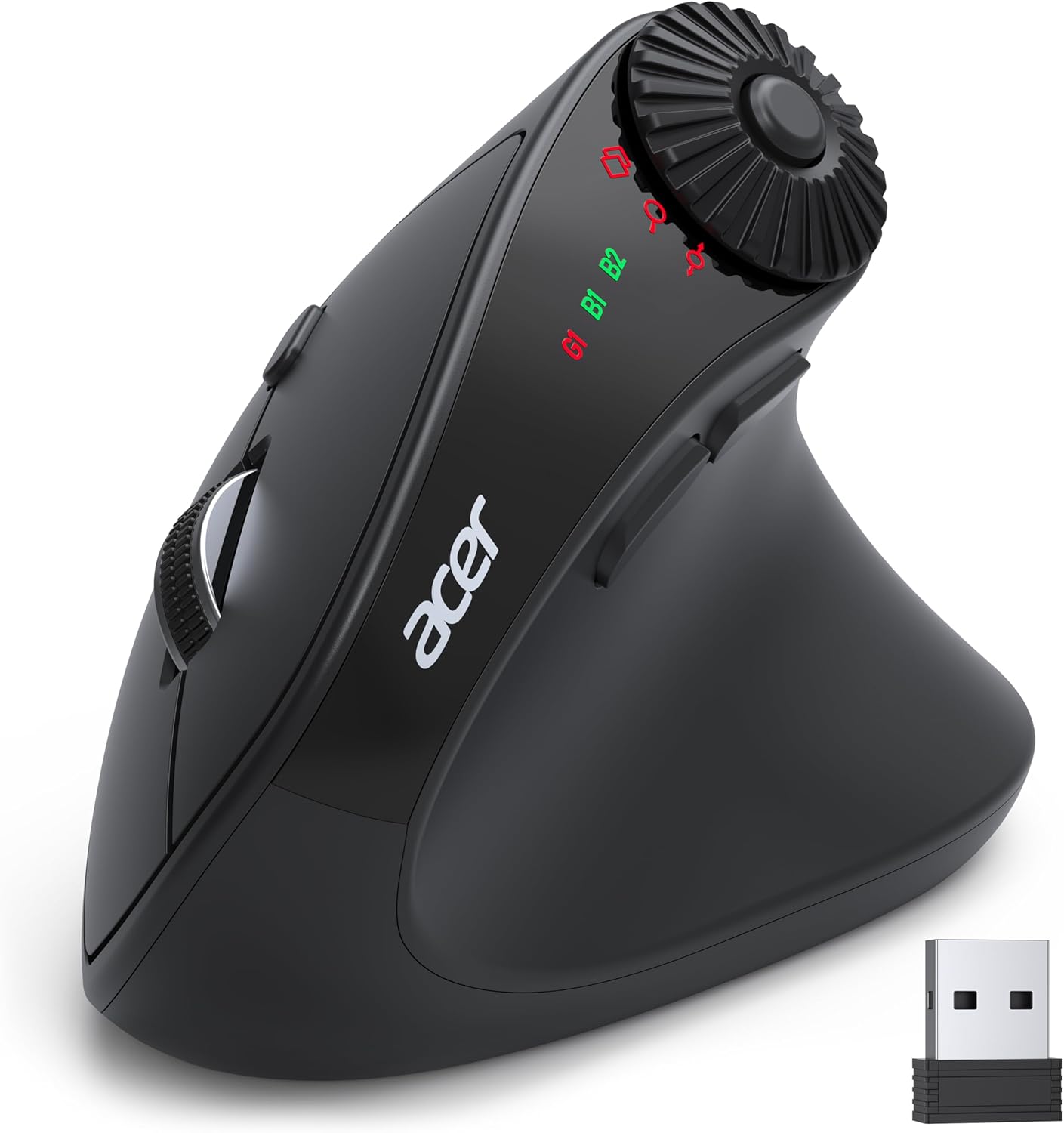 Computer Mouse With Ruler Ergonomic Mouse Wireless with Side Scroll Wheel, Bluetooth Mouse for ...