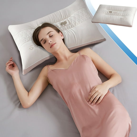 Ergonomic Neck Pillow, Adjustable Cervical Support Pillow, Breathable Washable Pillowcase, No Collapse Design for Side/Stomach Sleepers, Orthopedic Sleep Aid