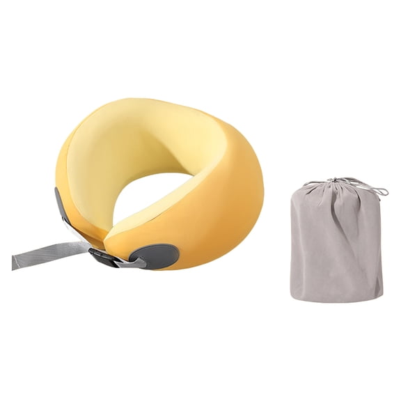 Ergonomic Neck Support Pillow Memory Foam Spandex Material U-Shaped Portable Pouch for Side Back Stomach Sleepers Travel Home Office Naps