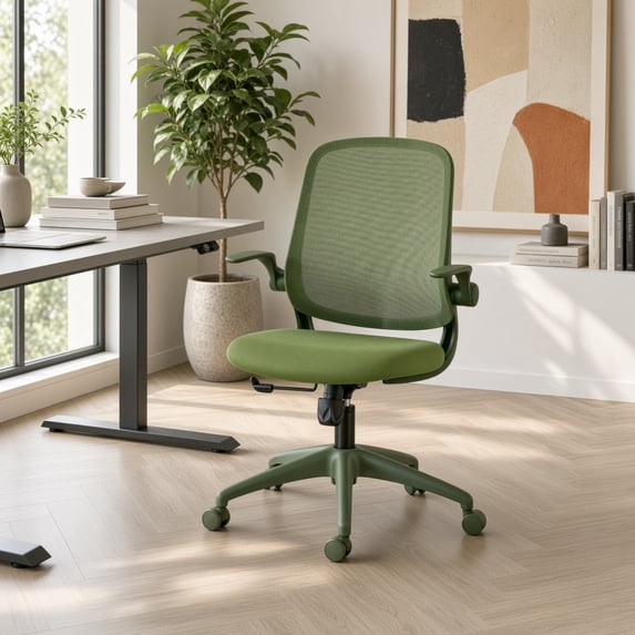 Ergonomic Office Chair 350 lbs, Mesh Back, Flip-Up Armrests, Rocking ...