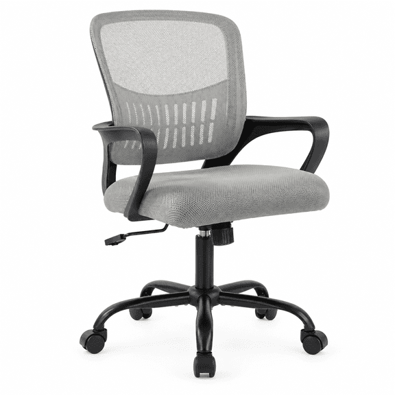 Tunmod Ergonomic Mesh Office Chair, 400 lb Capacity, Height Adjustable with Lumbar Support, Padded Armrests and 360° Swivel for Home Office