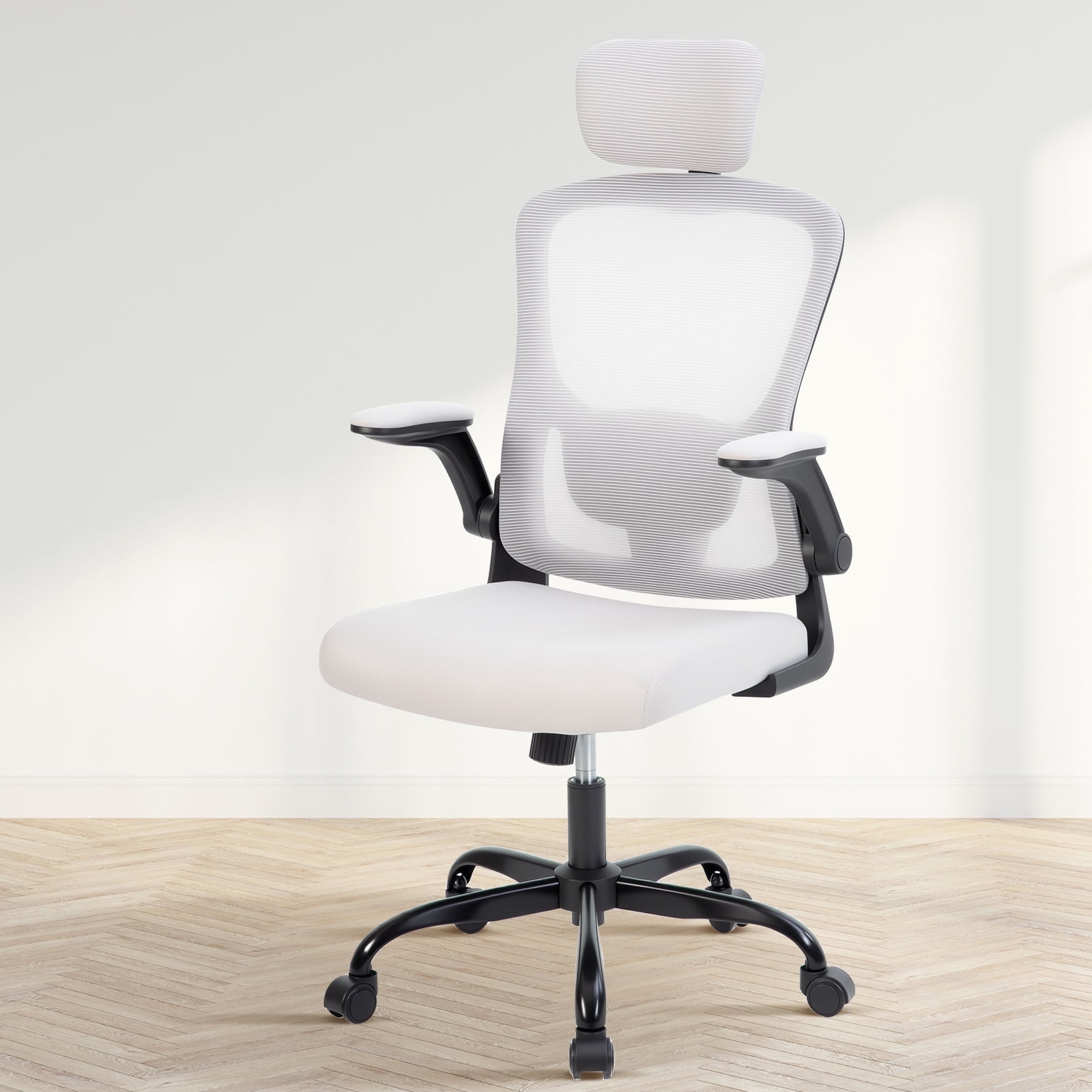Garvee Ergonomic Office Chair with Adjustable HeadRest Lumbar Support, High Back Computer Chair for Desk and Home Office, Comfortable Rolling Chair for Standing Desk & Office Supplies Grey
