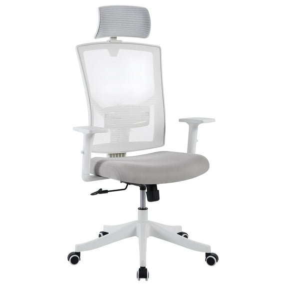 Ergonomic Office Chair with Adjustable Lumbar Support & Headrest, High Back Mesh Desk Chair with Flip-Up Armrests, Breathable & Comfortable Computer Chair for Home, Office & Study