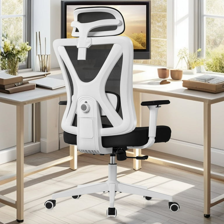 Ergonomic Office Chair Desk Chair High Back Computer Chair with Armrest and Lumbar Support 300lb Black Walmart