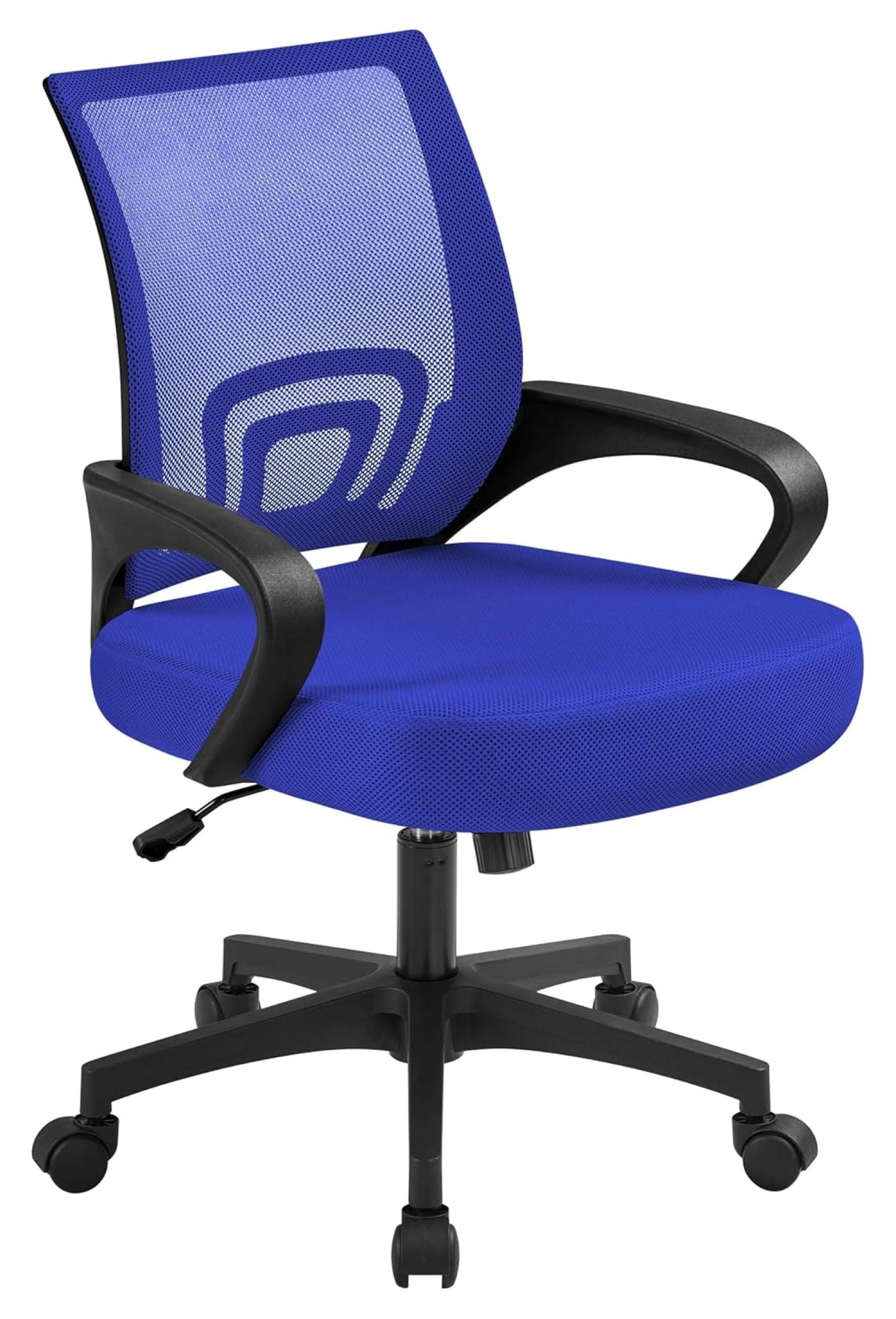Ergonomic Office Chair Desk Chair Mesh Back Adjustable Computer Chair with Lumbar Support Swivel Rolling Wheels for Home Office Blue