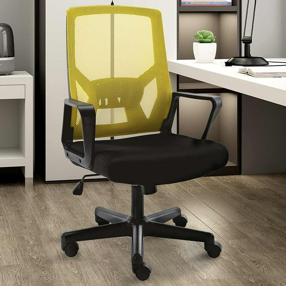 Ergonomic Office Chair with Foldable Backrest, Mesh Home Office Computer Desk Chair with Adjustable Height, Lumbar Support and 360 Degree Caster Gaming Chairs( chartreuse)