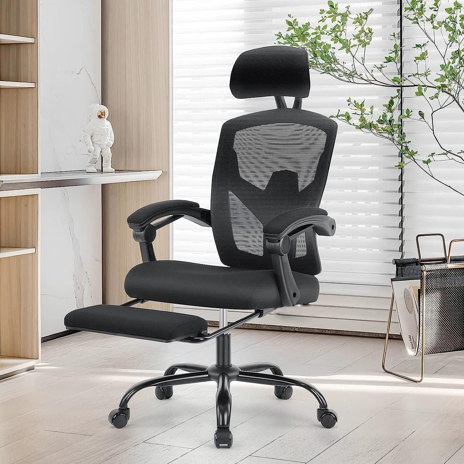 Ergonomic Office Chair with Footrest, Computer Desk Chair for Adults ...