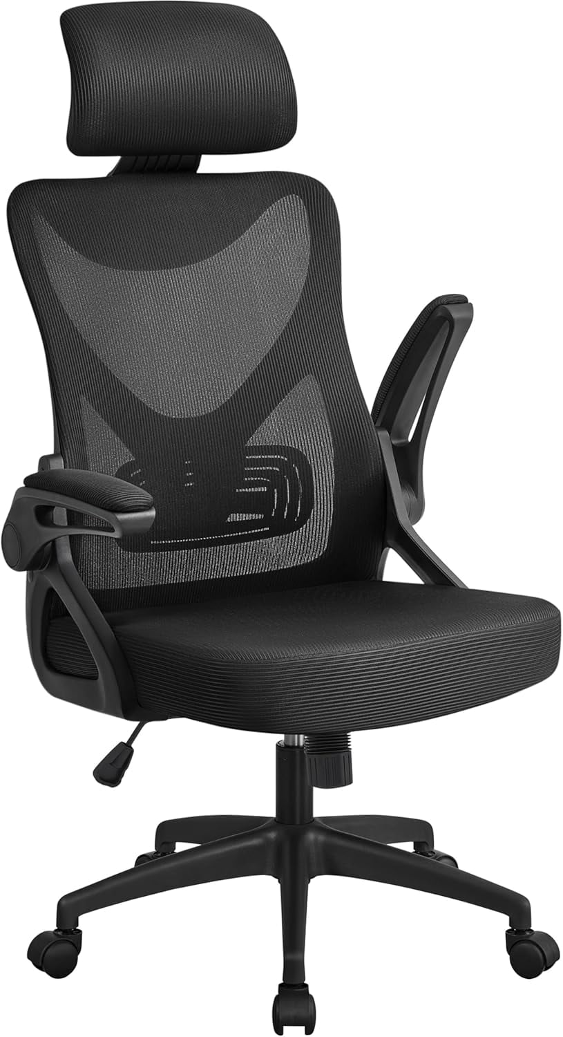 Ergonomic Office Chair High Back Mesh Desk Chair with flipup Armrests