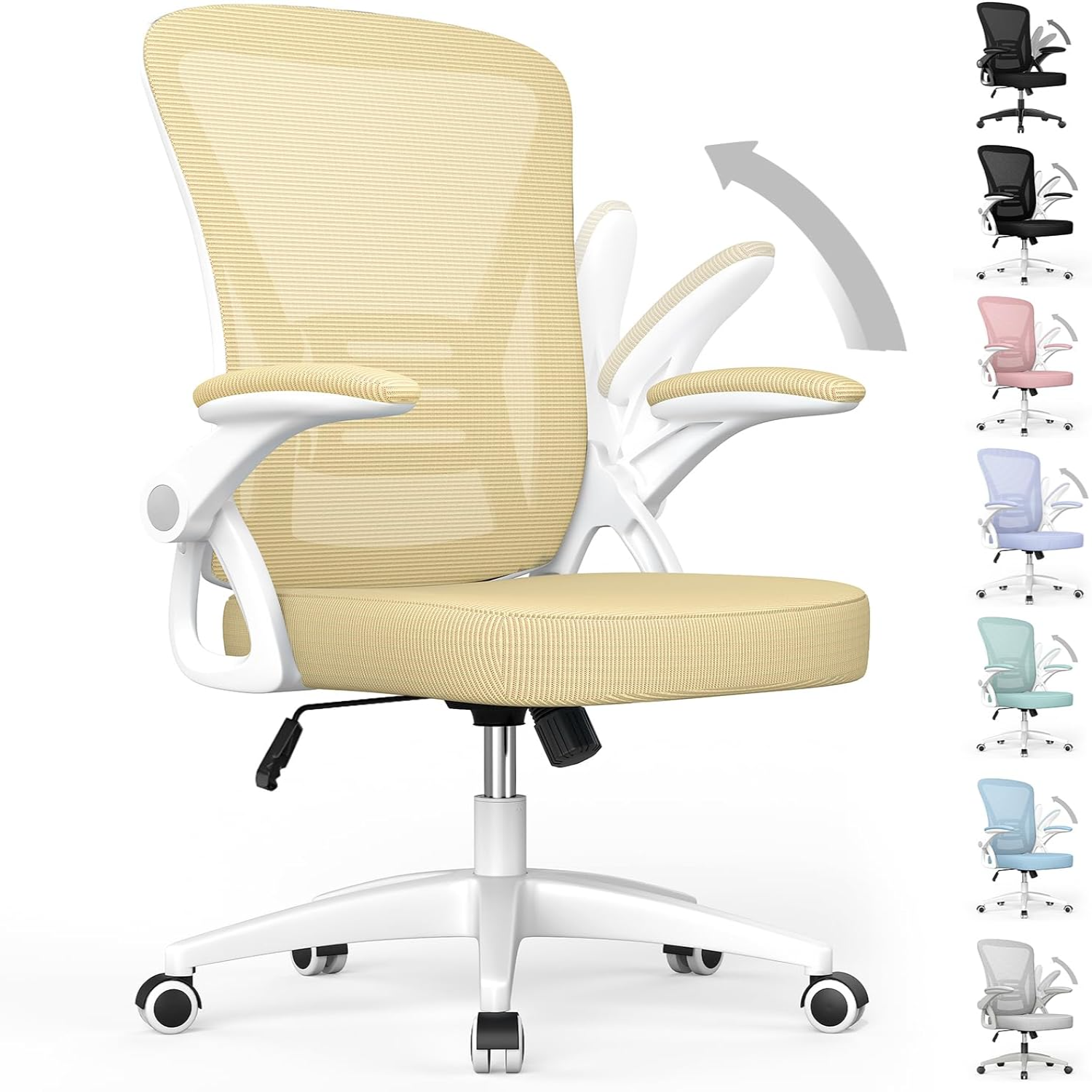 Ergonomic Office Chair Mid Back Desk Chair with Adjustable Height