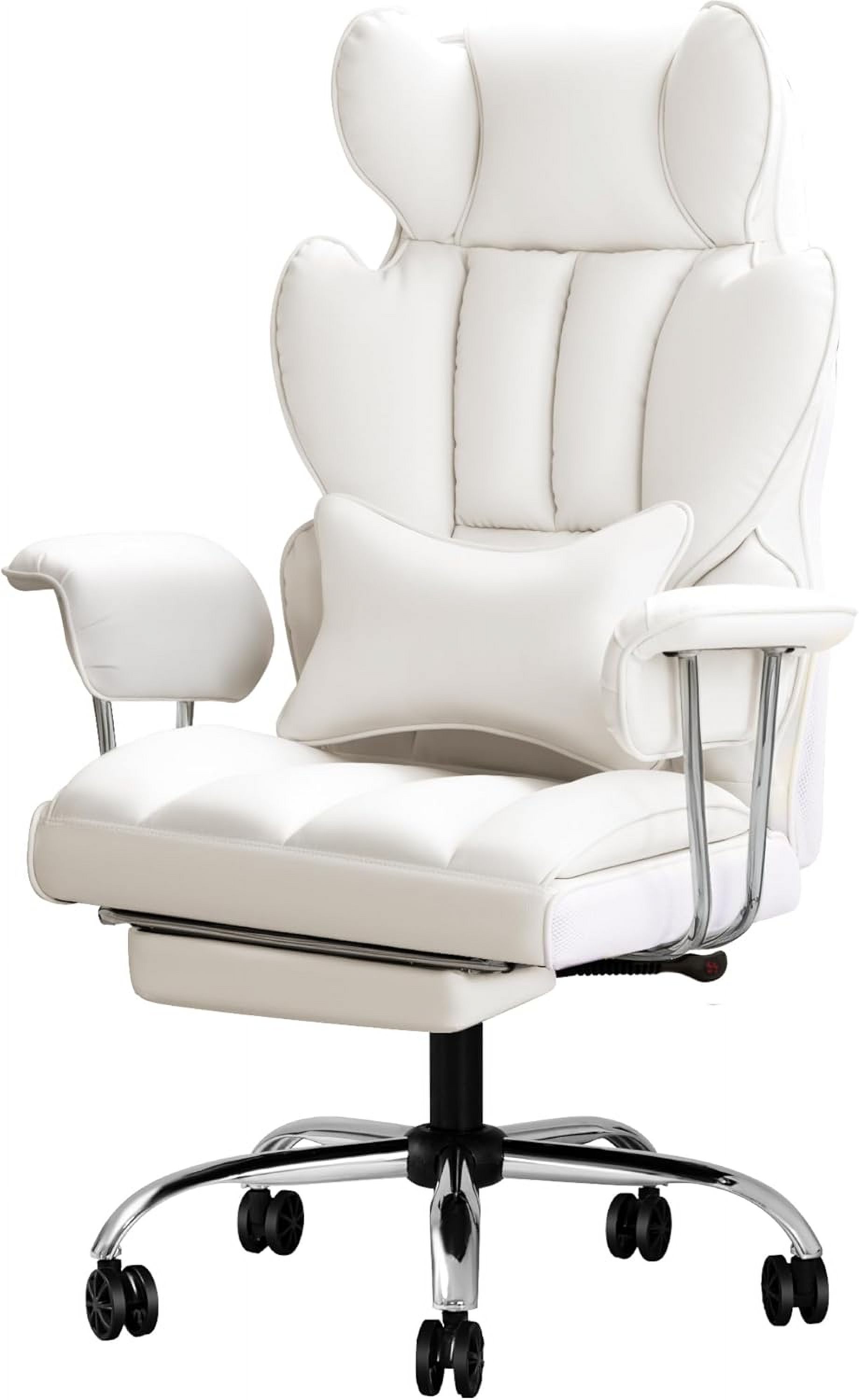 Ergonomic Office Chair, Reclining Height Adjustable Leather High Back