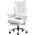 Ergonomic Office Chair, Reclining Height Adjustable Leather High Back