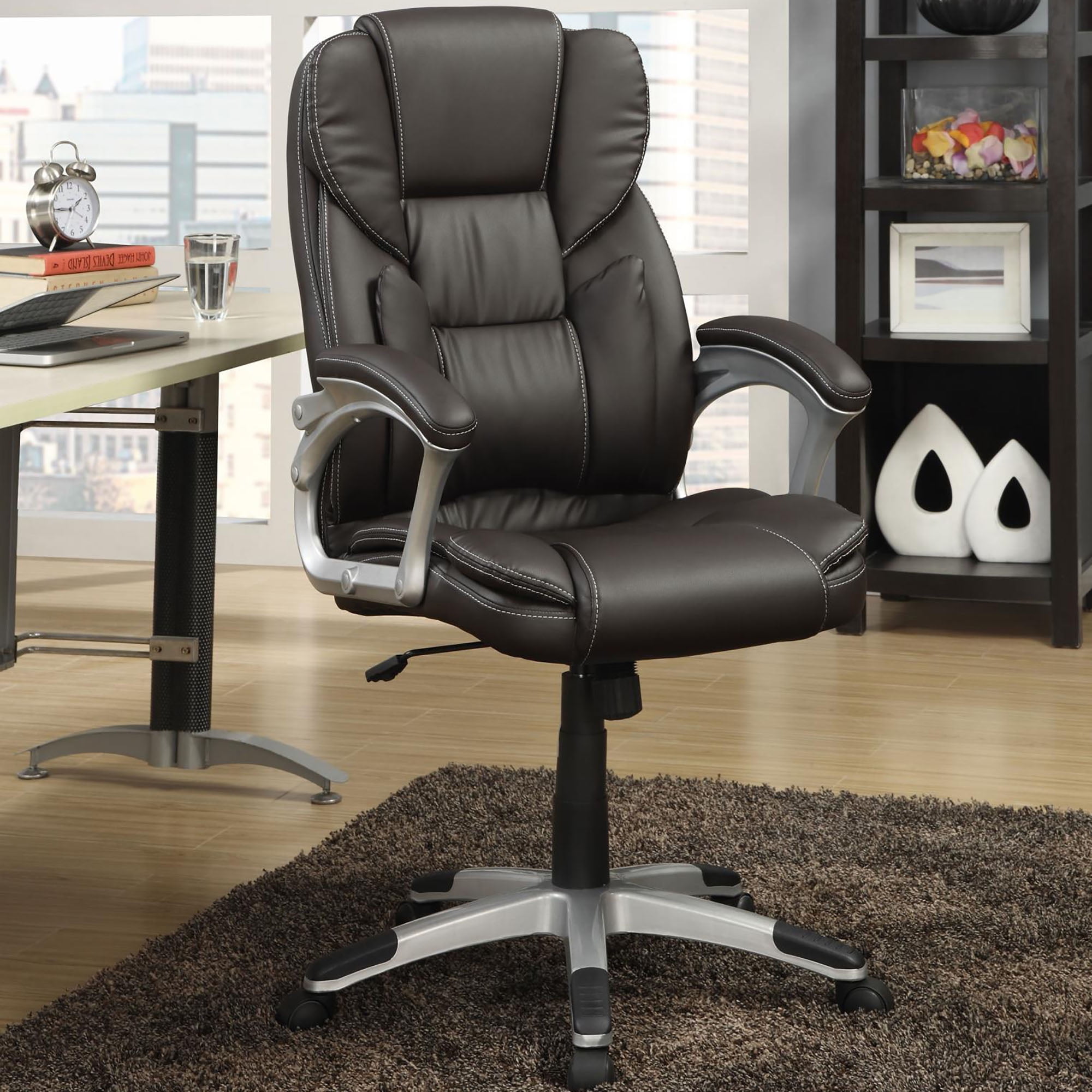 Ergonomic Office Chair with Swivel Wheels & Armrests Comfortable Mesh